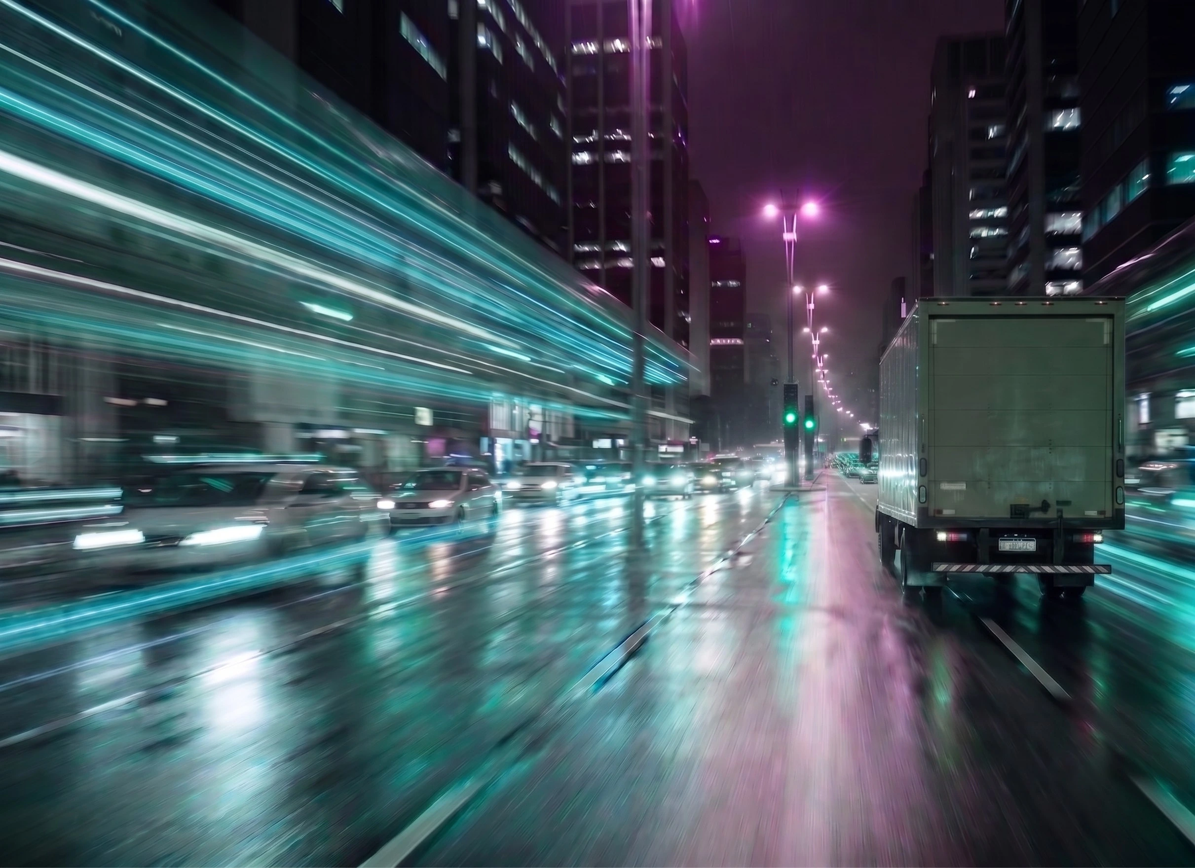 Box truck at a loading dock